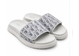 Platform sandals with Dior pattern