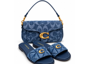 Denim Handbag and Matching Sandals Set
